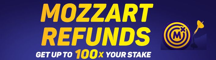 Mozzart Refunds - get up to 100 x your stake - banner