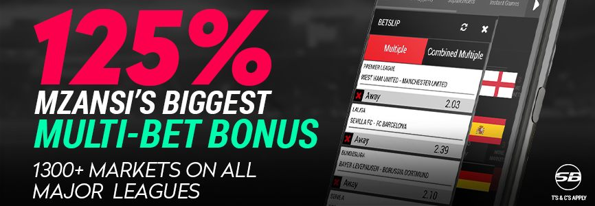 125% Multi-bet bonus by Supabets