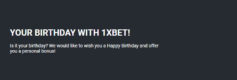 Your Birthday Promotion by 1xBet