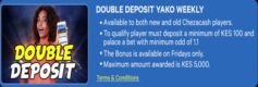 Double Deposit Yako Weekly by Chezacash