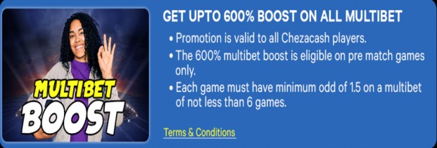 Get up to 600% boost on all multibet