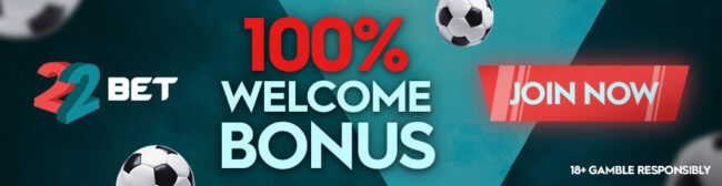 live matches welcome bonus offer from 22 bet