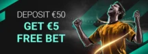 Get a €5 Free Bet Every Weekend with 1BET!