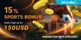 Africabet Sports Deposit Bonus – Get 15% Extra on Every Deposit!