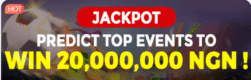 Bangbet Jackpot: Predict Top Events & Win ₦20,000,000!
